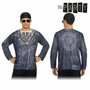 Atosa Camiseta 3D Motero Hombre Adulto Gris M-L