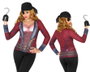 atosa Disfraz Camiseta Pirata para Mujer con Estampado 3D - Marrón