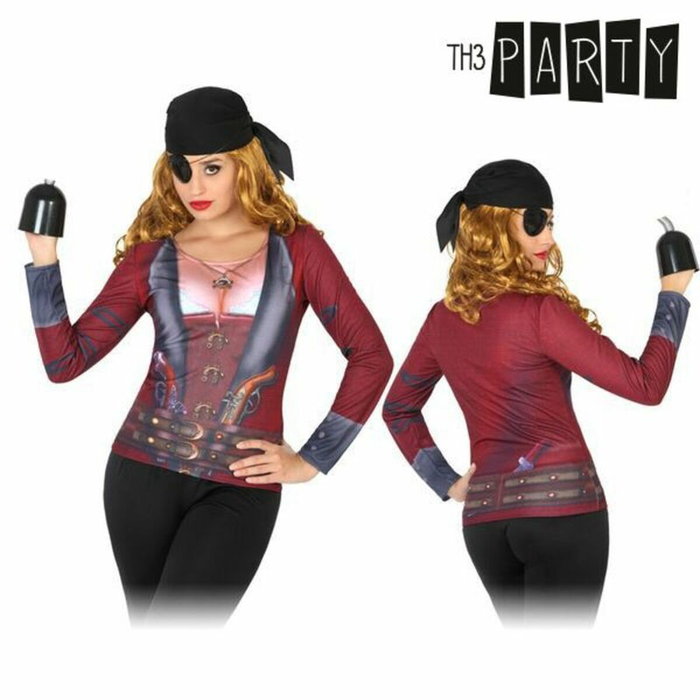 atosa Disfraz Camiseta Pirata para Mujer con Estampado 3D - Marrón atosa Disfraz Camiseta Pirata para Mujer con Estampado 3D - Marrón