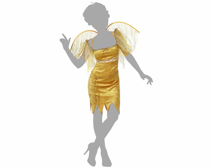 Disfraz Hada Mujer Adulto Amarillo Talla M-L Fantasía