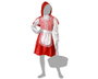 Disfraz Caperucita Roja Niña 7-9 Años con Capa, Camisa, Delantal y Falda - Rojo