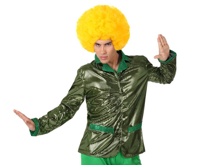 Disco Chaqueta de Disfraz Brillo Verde XL para Fiesta Disco o Carnaval Adulto Unisex Disco Chaqueta de Disfraz Brillo Verde XL para Fiesta Disco o Carnaval Adulto Unisex