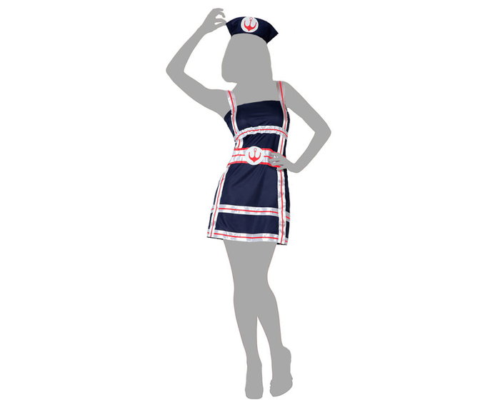Disfraz Marinera Adulto para Mujer Talla M-L, Temática Oficios, Artículo de Poliéster Disfraz Marinera Adulto para Mujer Talla M-L, Temática Oficios, Artículo de Poliéster