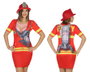 Disfraz Mujer Adulto - Camiseta de Bombera con Estampado 3D, Rojo