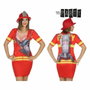 Disfraz Mujer Adulto - Camiseta de Bombera con Estampado 3D, Rojo