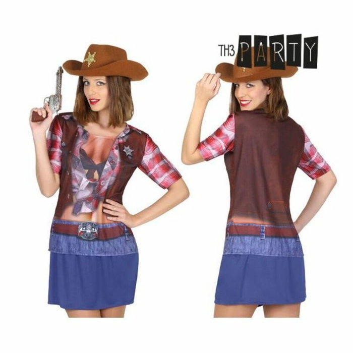 Atosa Camiseta Disfraz Mujer Vaquera Lejano Oeste 3D Atosa Camiseta Disfraz Mujer Vaquera Lejano Oeste 3D