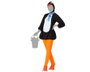 Carnaval Disfraz de Pingüina para Mujer Adulto Talla M-L - Conjunto de 3 Piezas (Vestido, Pantalón y Capucha) para Fiesta Temática Animales