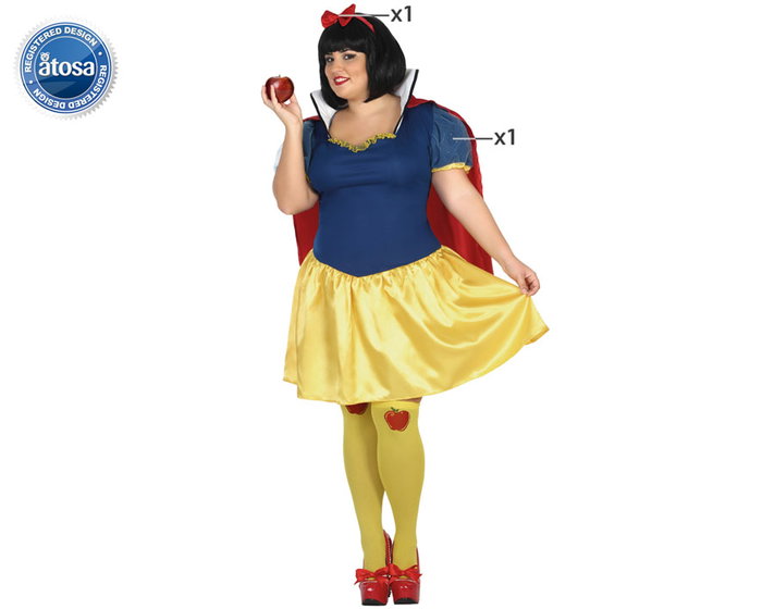 Disfraz Princesa de Cuento Mujer Adulto Amarillo XL - Vestido y Diadema Carnaval Disfraz Princesa de Cuento Mujer Adulto Amarillo XL - Vestido y Diadema Carnaval