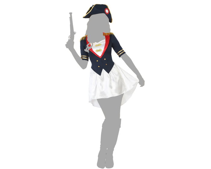 Disfraz Napoleón Mujer Adulto XL - Vestido y Sombrero - Historia Multicolor