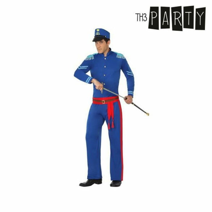 Disfraz Soldado Sargento Hombre Adulto XL Azul 4 Piezas