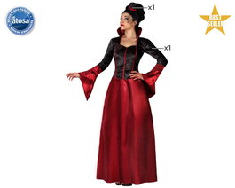 Disfraz de Vampiresa para Mujer Adulto, Rojo Burdeos, Talla XS-S