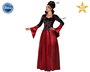 Disfraz de Vampiresa para Mujer Adulto, Rojo Burdeos, Talla XS-S, Incluye Vestido y Tocado, Halloween