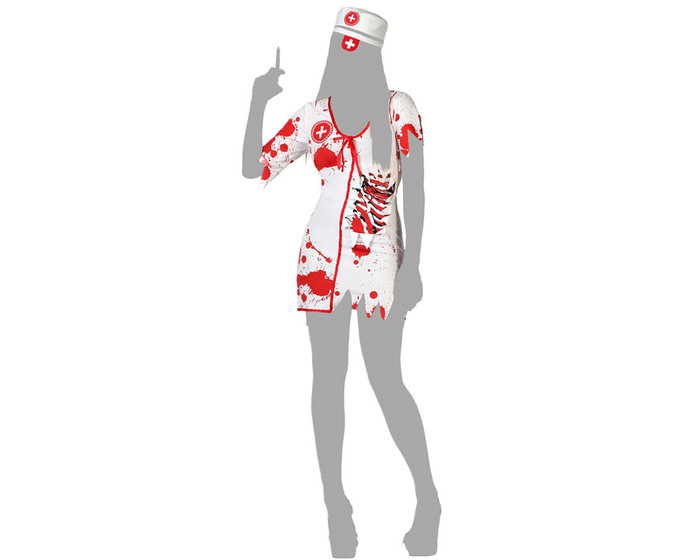 Disfraz Enfermera Zombie Sangrienta Halloween para Mujer Adulto - Talla XL Disfraz Enfermera Zombie Sangrienta Halloween para Mujer Adulto - Talla XL
