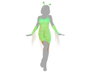 Disfraz Alien Adulto Carnaval Halloween, Mujer, Con Vestido, Tocado, Mangas y Cola, Talla M-L, Verde, de Poliéster, Ideal para Fiestas y Eventos