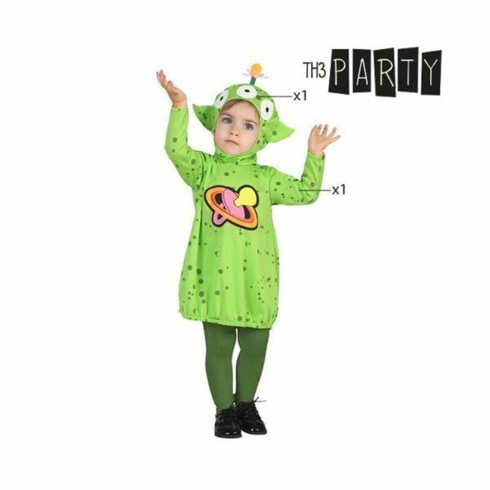 Atosa Original Disfraz Alien Bebé Verde Unisex 0-6 Meses - Traje de 2 Piezas