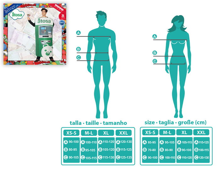 Disfraz Cajero Original para Adulto Hombre Talla M-L - Temática Broma - Peto Verde de Poliéster para Fiestas y Carnaval Disfraz Cajero Original para Adulto Hombre Talla M-L - Temática Broma - Peto Verde de Poliéster para Fiestas y Carnaval