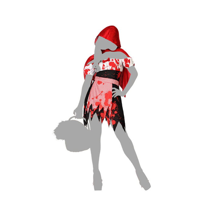 Disfraz Caperucita Roja Sangrienta Mujer Adulto - Vestido y Capa Corta