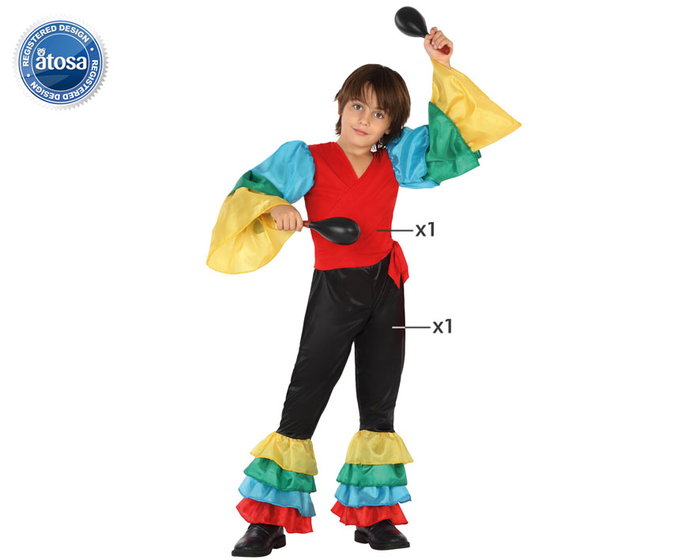 Disfraz Rumbero Infantil Niño Multicolor 3-4 Años Temática Baile Salsa Disfraz Rumbero Infantil Niño Multicolor 3-4 Años Temática Baile Salsa