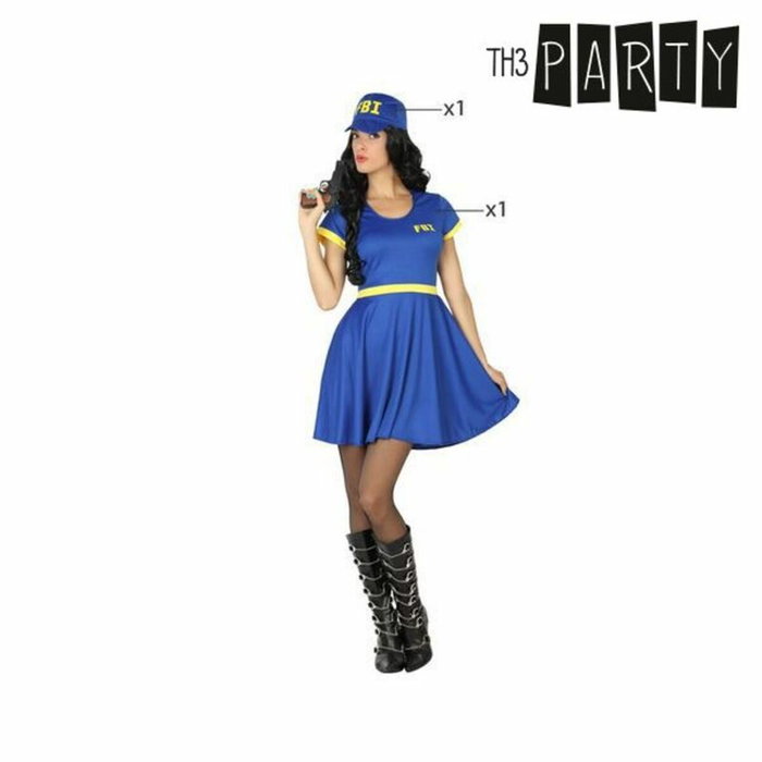 Atosa Disfraz de Policía FBI Mujer Adulto Azul XXL