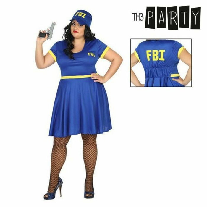 Atosa Disfraz de Policía FBI Mujer Adulto Azul XXL