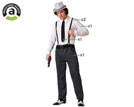 Disfraz para Adultos Th3 Party Negro (3 Piezas)