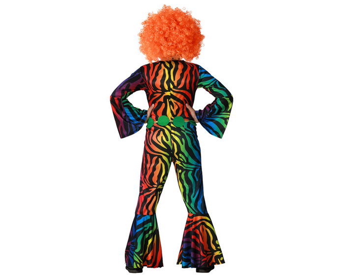Disfraz de Mono Disco Zebra Años 70 para Niña - Conjunto de 2 Piezas (Mono y Cinturón), Talla 3-4 Años, Multicolor Disfraz de Mono Disco Zebra Años 70 para Niña - Conjunto de 2 Piezas (Mono y Cinturón), Talla 3-4 Años, Multicolor