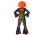 Disfraz de Mono Disco Zebra Años 70 para Niña - Conjunto de 2 Piezas (Mono y Cinturón), Talla 3-4 Años, Multicolor