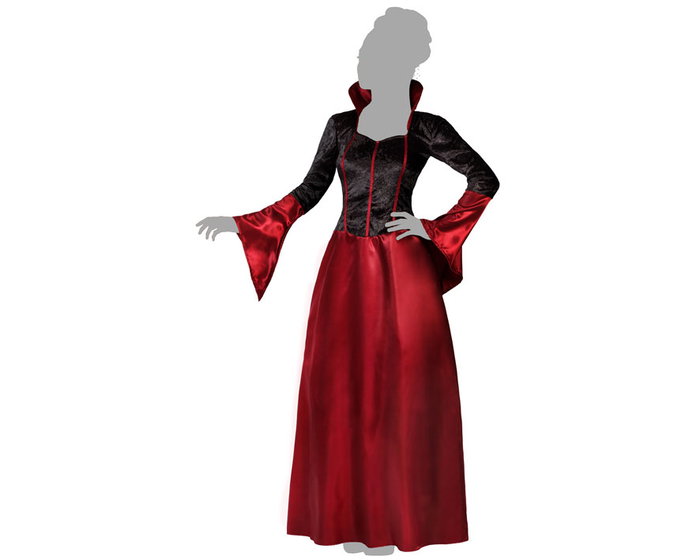 Disfraz de Vampiresa Mujer Adulto Rojo Burdeos XXL