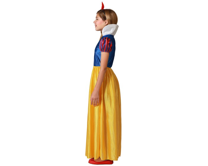 Disfraz Princesa de Cuento Infantil Niña Amarillo 3-4 Años - Vestido y Lazo Multicolor