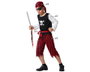 Disfraz Pirata Rojo Negro para Niño 5-6 Años Multicomponente Poliéster