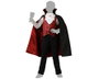 Disfraz Vampiro Niño Infantil - Conjunto de Capa, Chaqueta y Pantalón de Halloween para Niño Talla 7-9 Años Color Borgoña