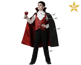 Atosa Disfraz de Vampiro Niño Infantil Borgoña