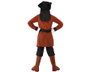 Disfraz Pirata para Niño 10-12 Años Marrón - Traje Carnaval con Chaqueta, Pantalón, Sombrero, Cinturón y Cubrebotas (6 Piezas)