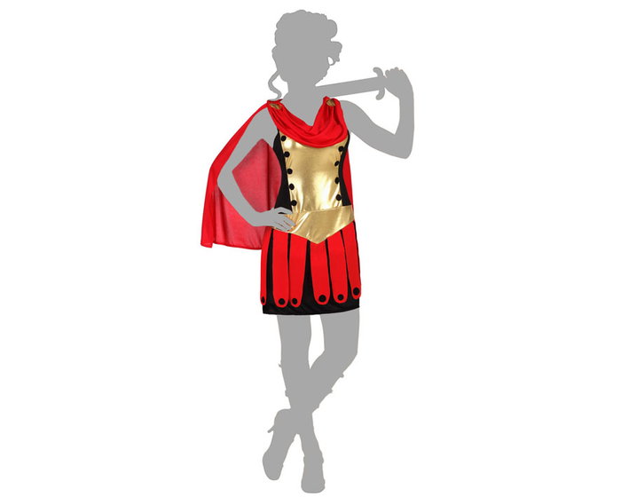 Atosa Disfraz de Gladiadora Soldado Mujer Adulto - XL Rojo