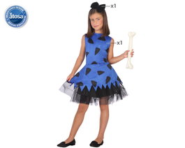 Atosa Disfraz Cavernícola Azul Niña Infantil
