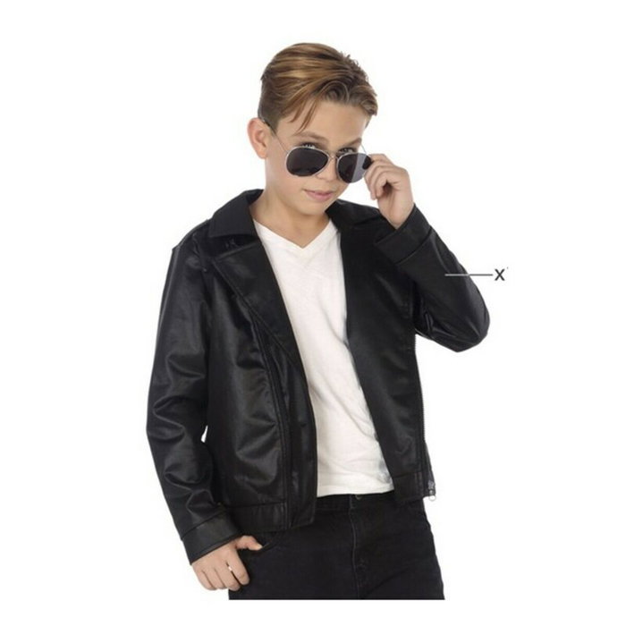 Disfraz Años 60 Niño Infantil Negro 3-4 Años Tema Rock & Roll Chaqueta
