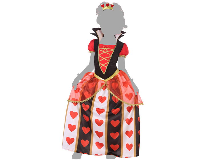 Disfraz Reina de Corazones Niña Infantil Talla 3-4 Años Original Fantasía Multicolor