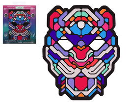 Atosa Máscara Leopardo con Luces Led Activadas por Sonido para Fiestas, Halloween y Carnaval