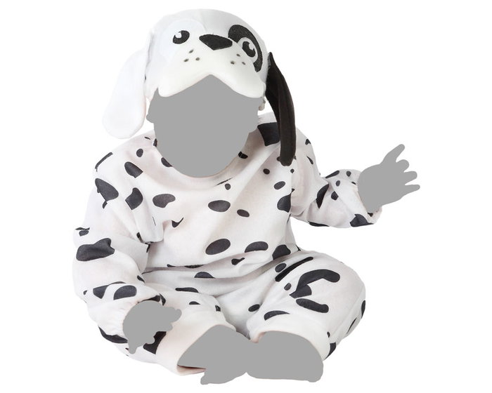 Original Disfraz Perro para Bebé Niño Niña 24 Meses Unisex Traje Carnaval Animal Doméstico 4 Piezas - Blanco