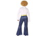 Disfraz Disco Años 70 Hombre Adulto XS-S - Camiseta Pantalón Campana y Cinturón Dorado