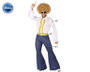 Disfraz Disco Años 70 Hombre Adulto XS-S - Camiseta Pantalón Campana y Cinturón Dorado