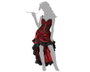 Disfraz Cabaret Rojo Años 20 Mujer Talla M-L Vestido Charleston