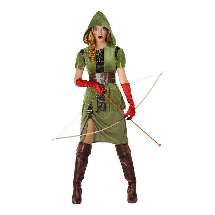 Disfraz Robin Hood Arquera Mujer Adulto Talla XL Verde