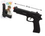 Atosa Pistola de Juguete Realista Negra de 25 cm con Detalle Naranja para Disfraz