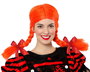 Peluca Naranja Con Coletas Y Trenzas para Fiestas Temáticas y Disfraces Retro
