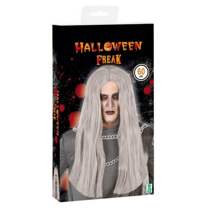 Atosa Peluca Halloween Bruja Gris Largo 60 cm Adulto