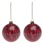 Bolas de Navidad (2 pcs) 113572 Marrón Rojo 8 cm (2 Unidades)
