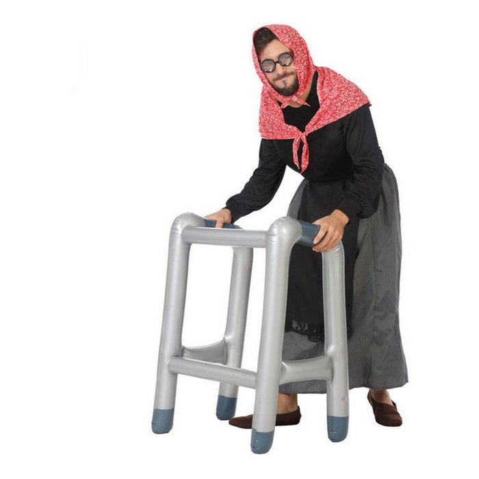 Atosa Andador Hinchable Gris para Disfraz de Abuela
