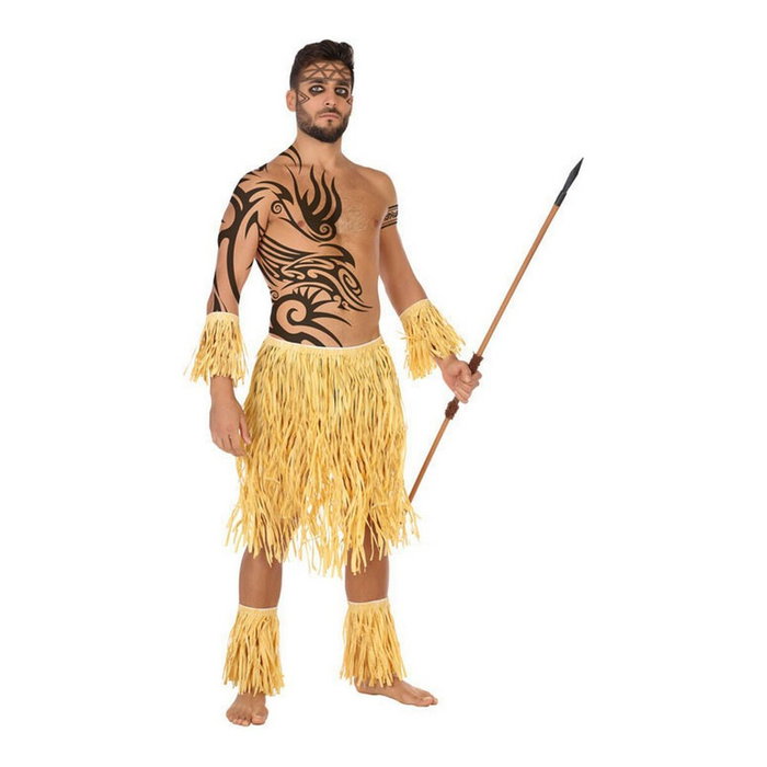 Atosa Disfraz Hawaiano Hombre 5 Piezas Adulto Talla Única beige