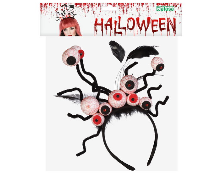 Diadema Halloween Ojos Sangrientos para Disfraces de Bruja Oscura y Criatura Fantástica Diadema Halloween Ojos Sangrientos para Disfraces de Bruja Oscura y Criatura Fantástica